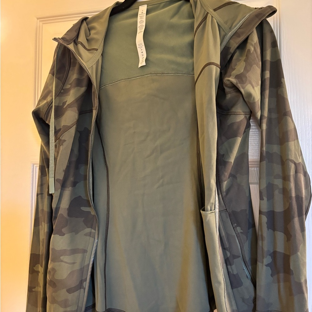 Lululemon Athletica Olive Green Camo Jacket